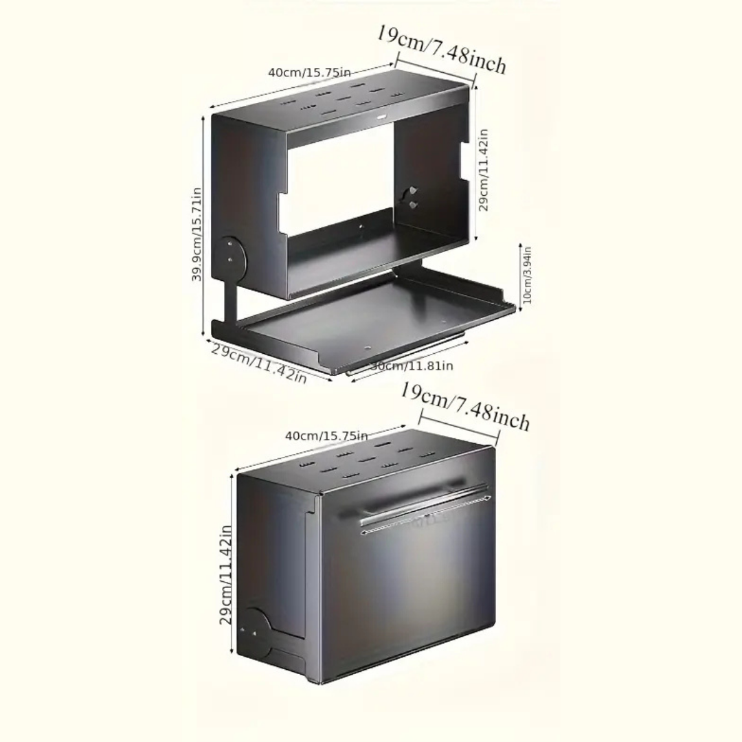 HOMERO Multifunctional Magnetic Flip-Top Kitchen Storage Rack