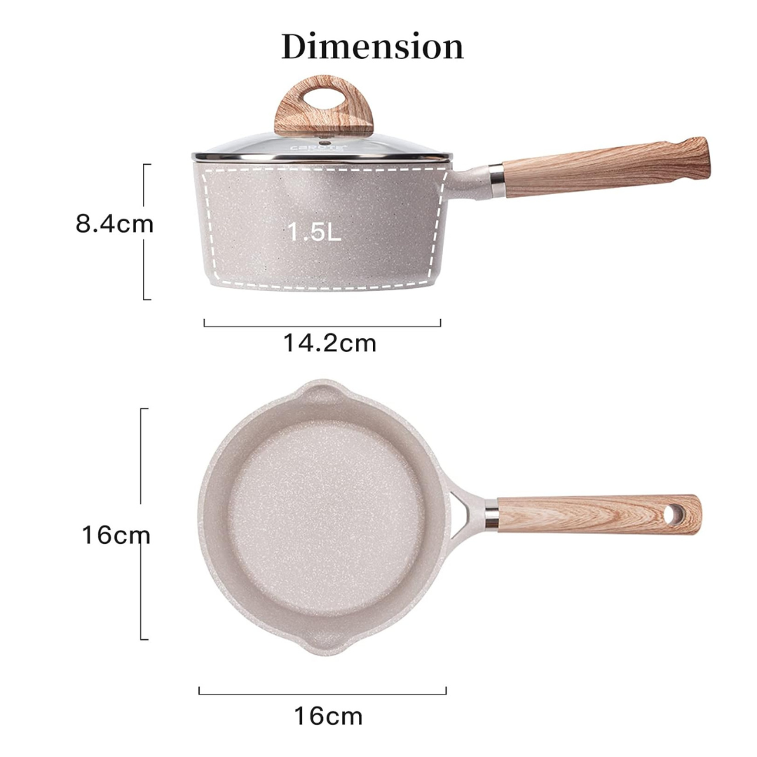 Homero Non-Stick Multi-Use Granite Pan With Pour Spout - 16cm 1.5L