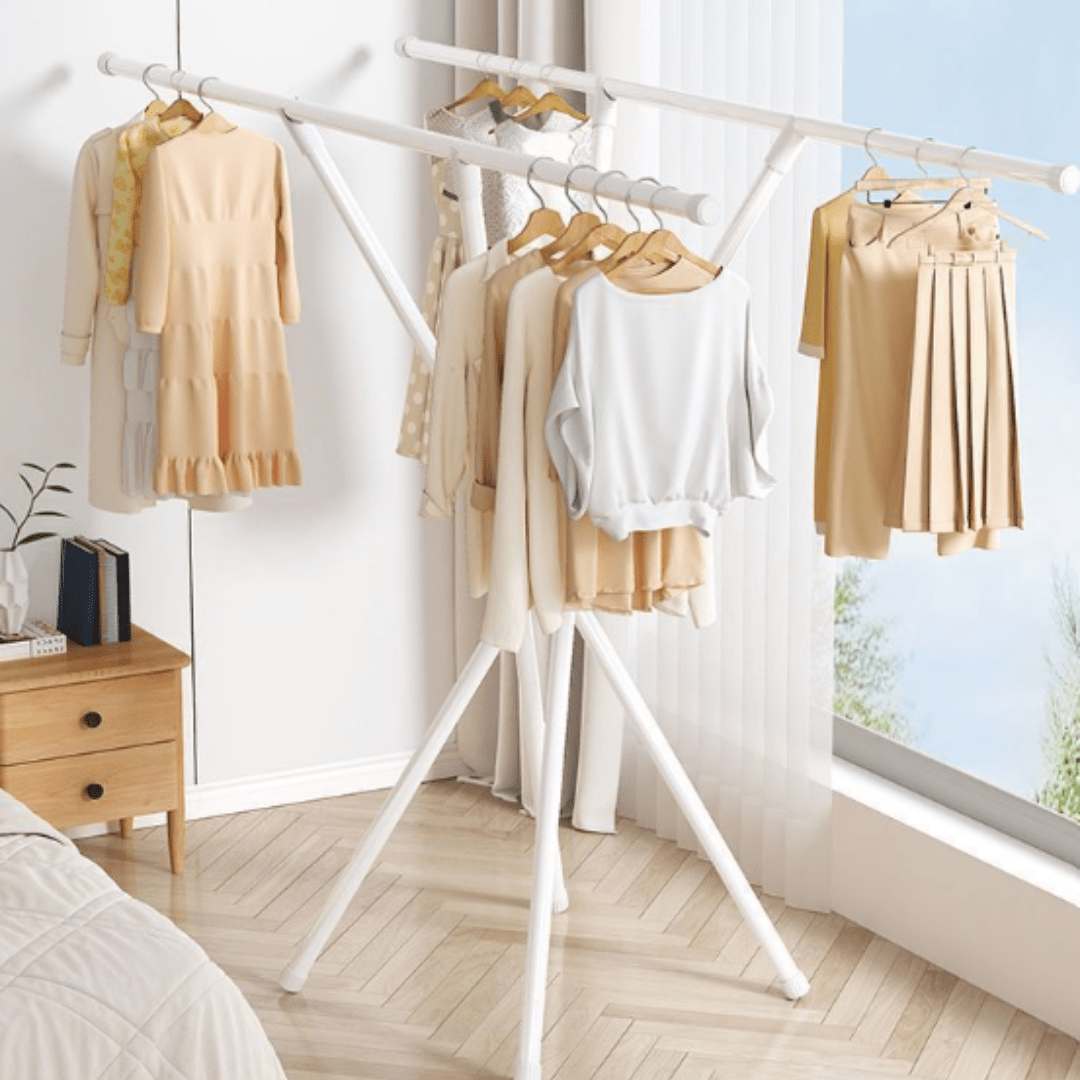 HOMERO Foldable Design Floor-Standing Clothes Drying Rack