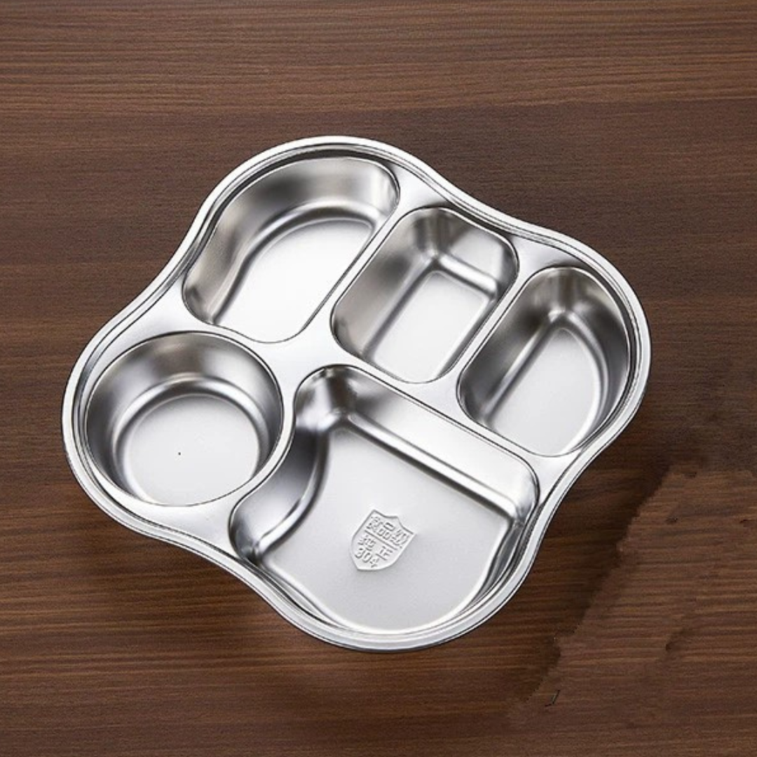 Homero 5 Compartment 316 Stainless Steel Antibacterial Bento Lunch Box