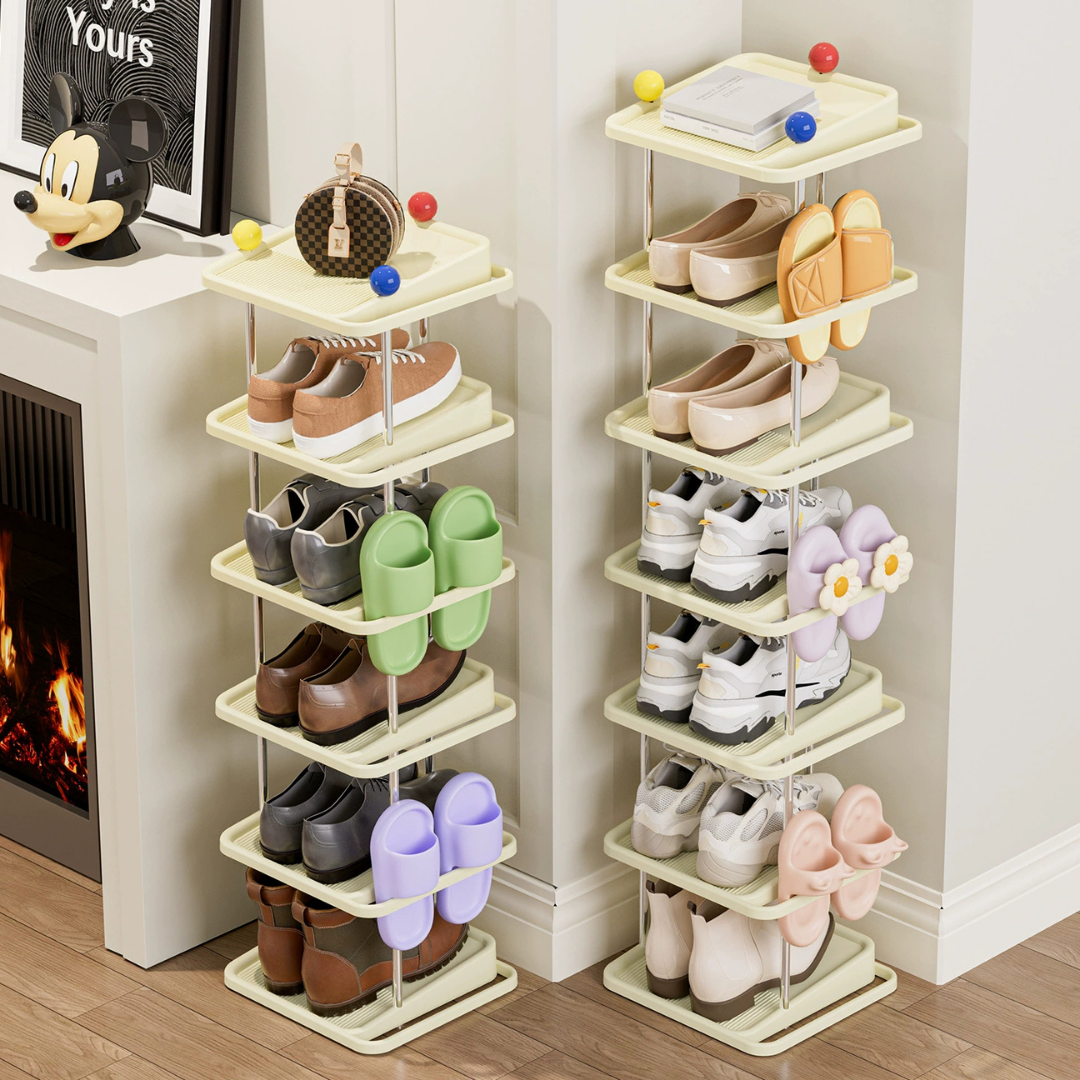 HOMERO Multipurpose Collapsible Integrated Shoe Rack