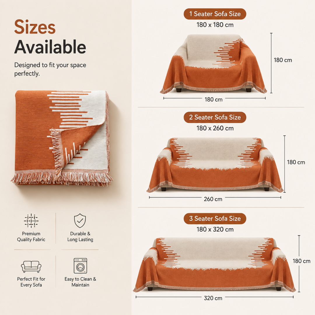 Double Color Premium Chenille Fabric  Comfortable Reversible Sofa Cover