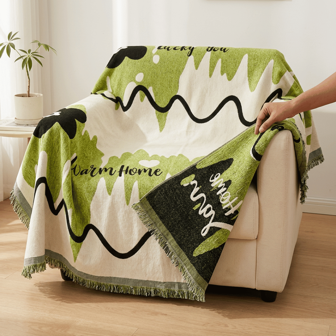 Luxury Reversible Rich Texture Wrinkle Resistant Chenille Fabric Throw Sofa Cover