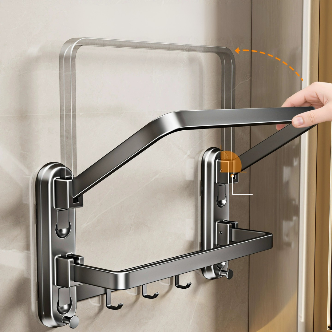 Multi-Purpose Four Suction Cup Foldable Basin Rack