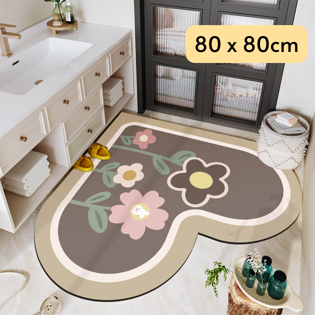 Ultra-Absorbent Suede Kitchen Mat with Non-Slip Rubber Base