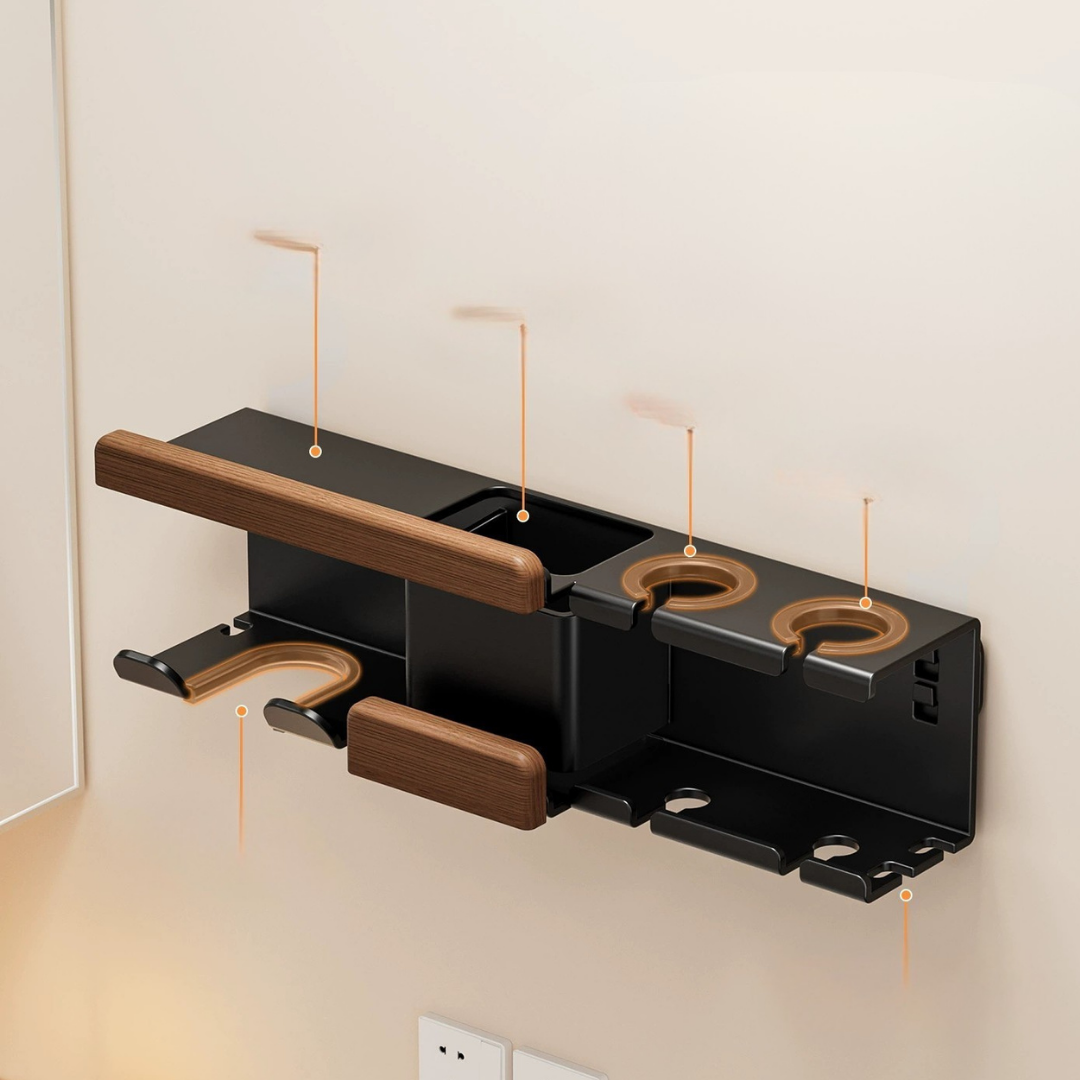 Multi Functional Storage Design Walnut Wood Organizer Set