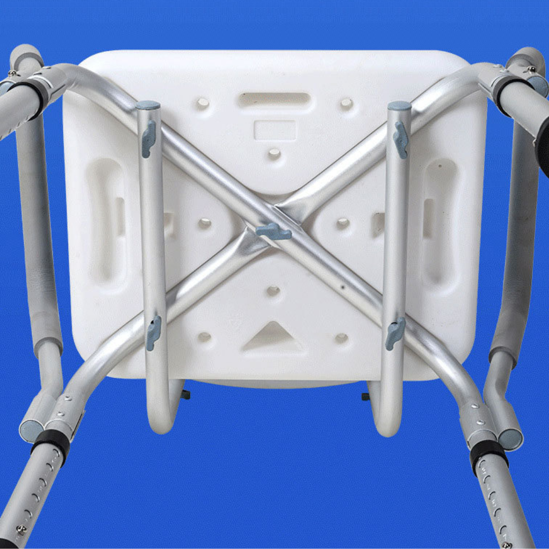 Heavy Duty Backrest Chair with Adjustable Height & Stable Grip