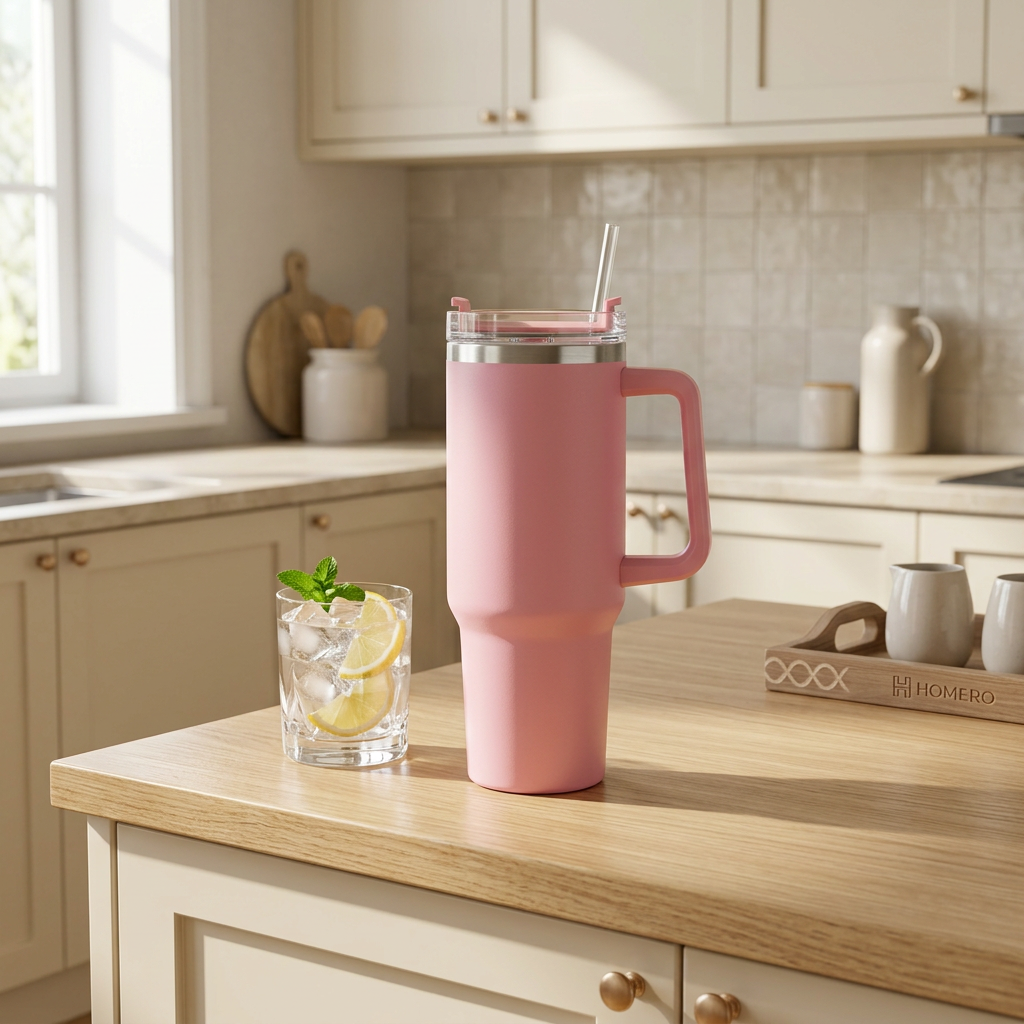Double Wall Vacuum Insulation Stainless Steel Anti-Splash Tumbler