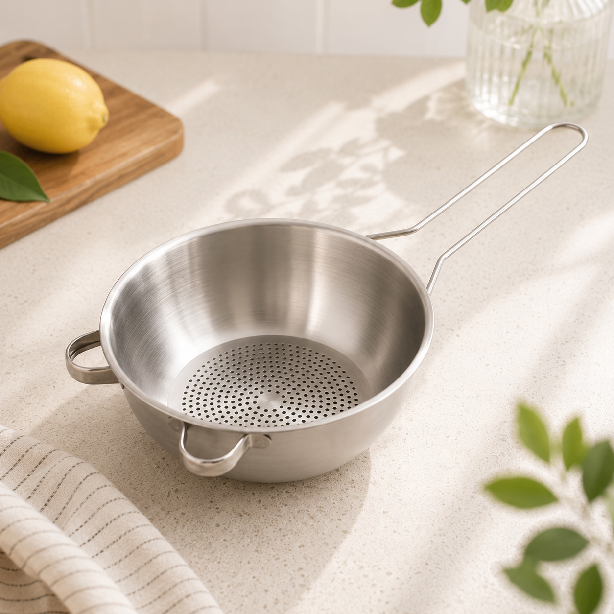 Multipurpose Stainless Steel Draining Sieve Bowl