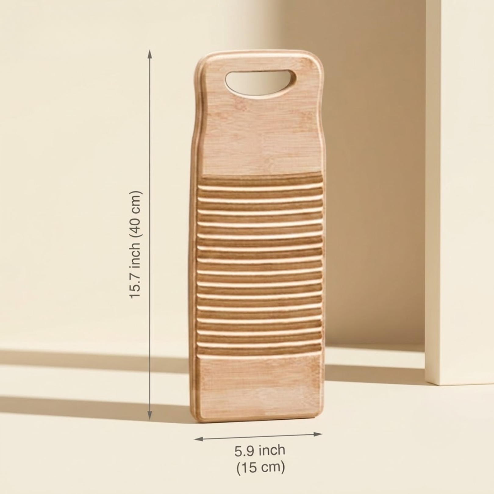 Premium Natural Bamboo Laundry Scrub Washboard