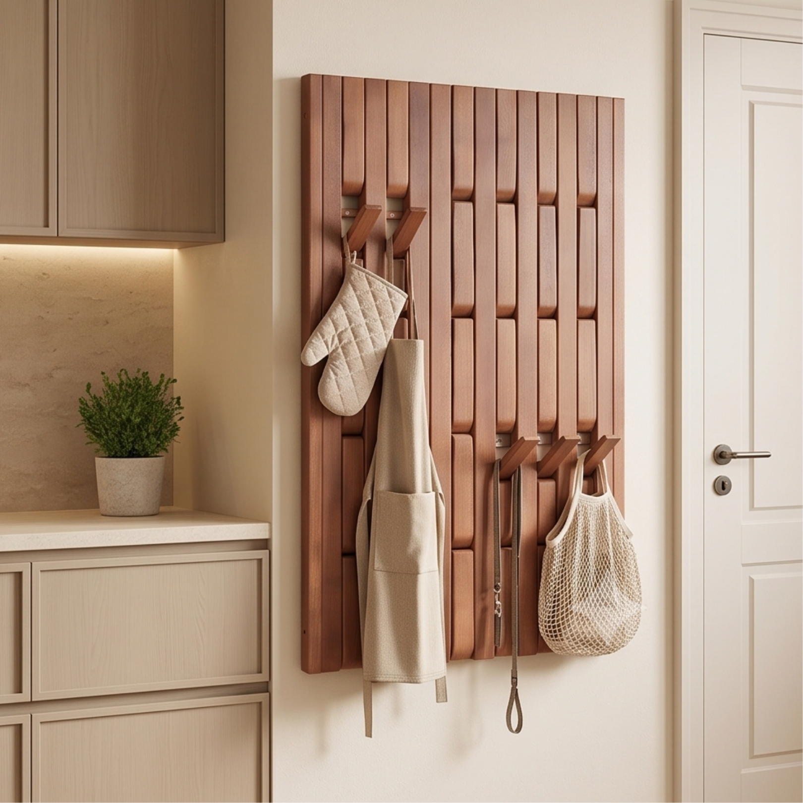Solid Wood Tree Branch Multiuse Hanger