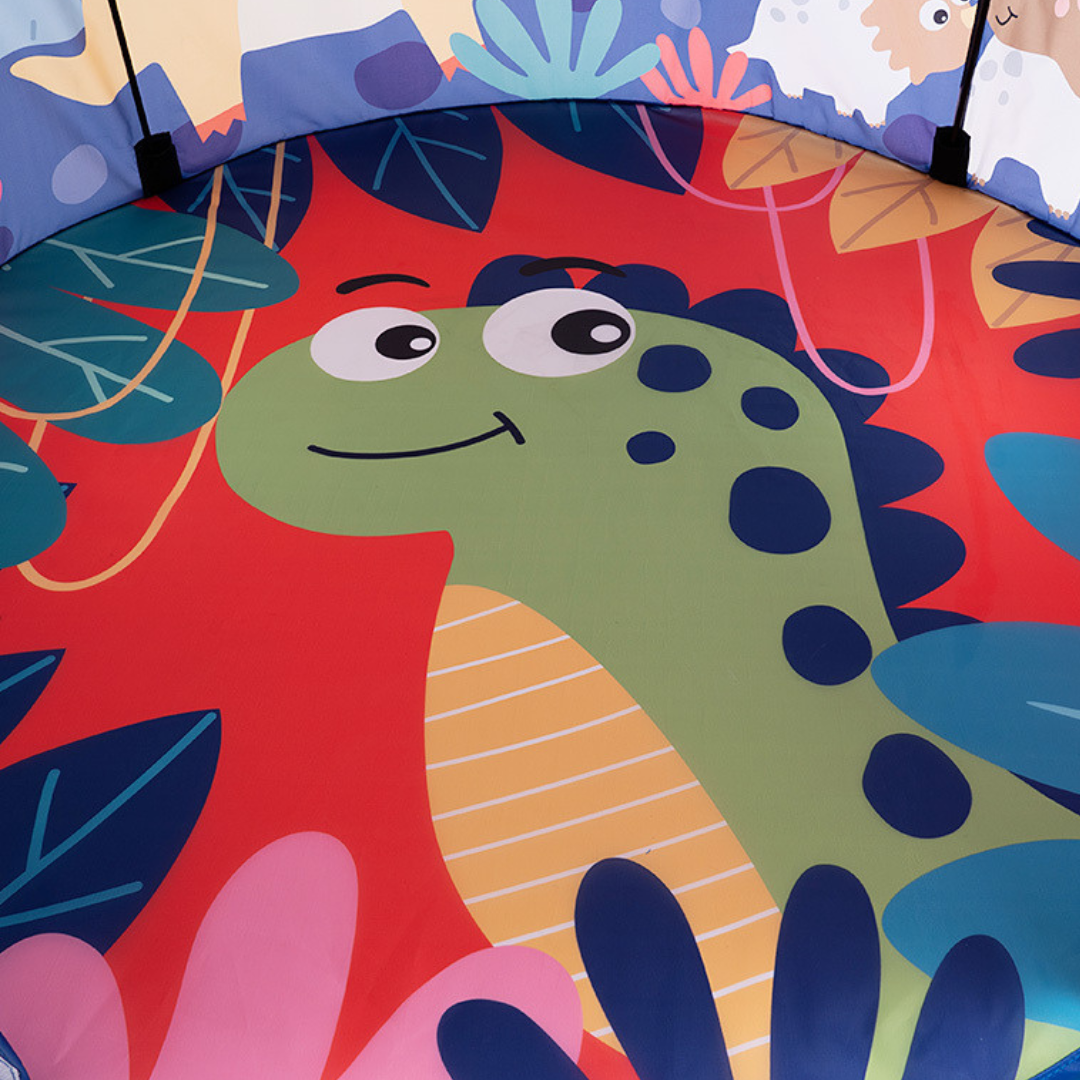 Dinosaur Kids Play Foldable Tent with Ring Game