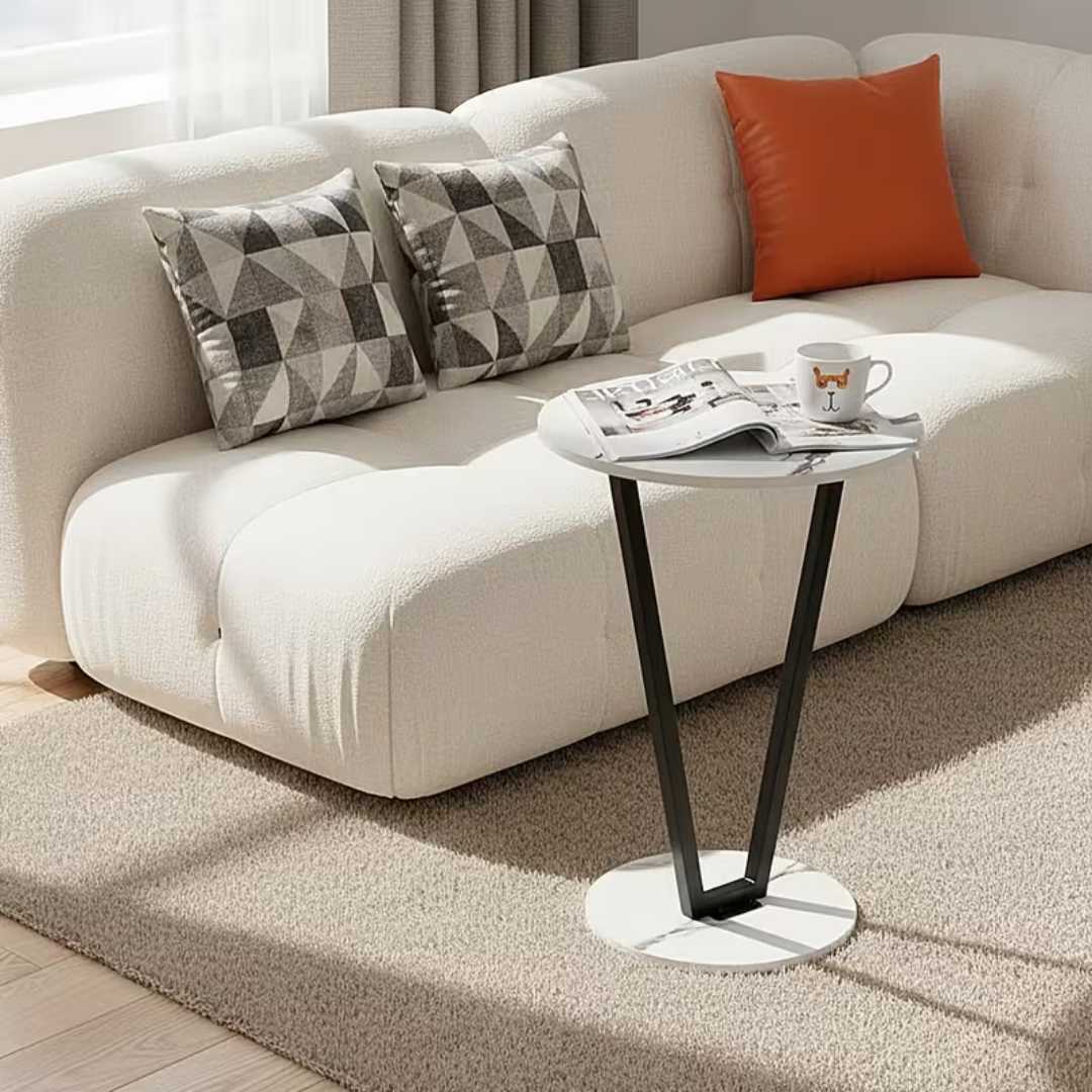 Modern C Shaped Multipurpose Utility Side Table