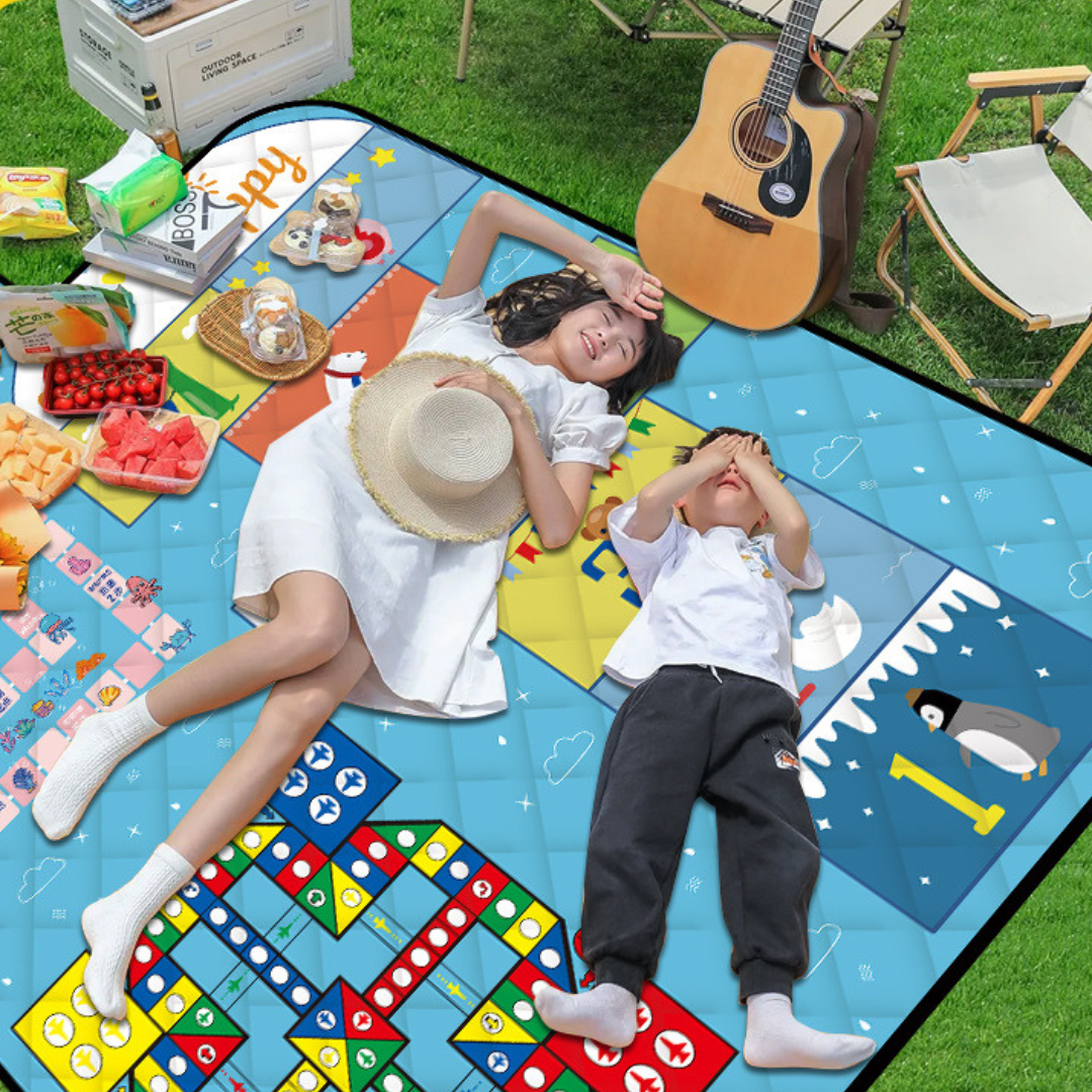 Foldable Waterproof Outdoor Camping Mat with Triple-Layer Protection
