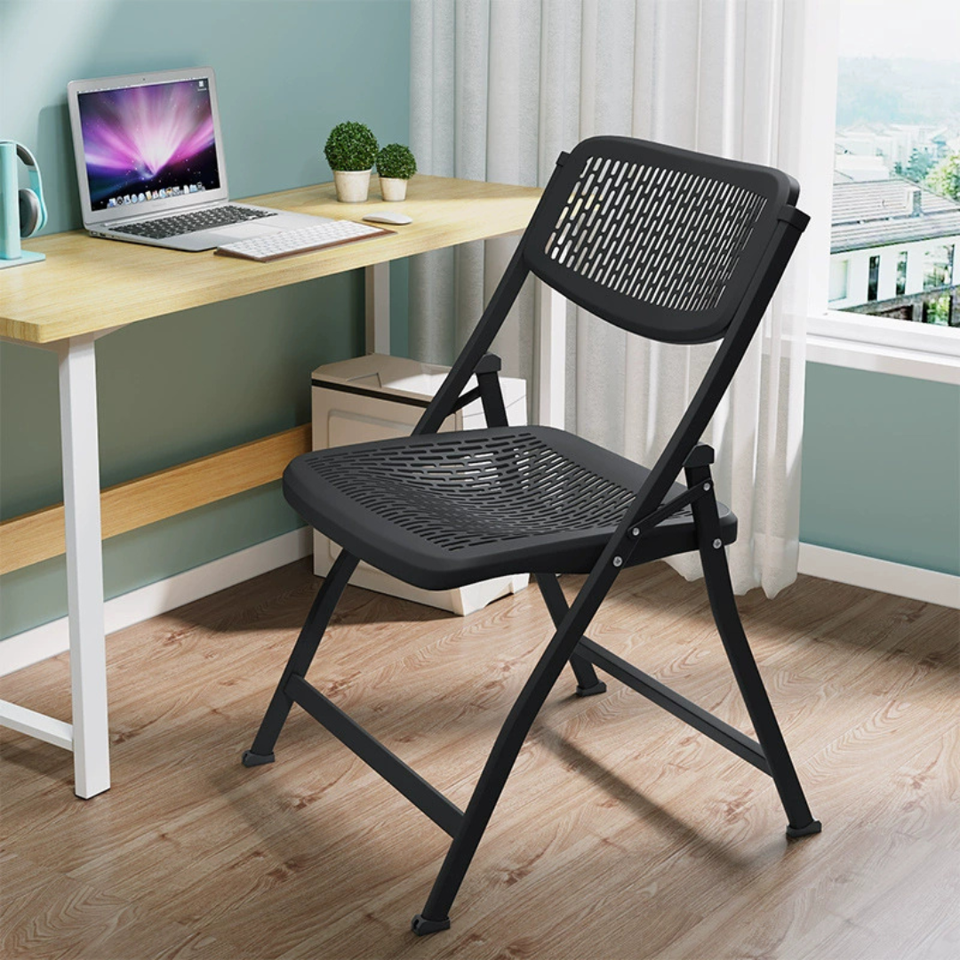 Premium Folding Mesh Seat Heavy Duty Carbon Steel Comfortable Chair