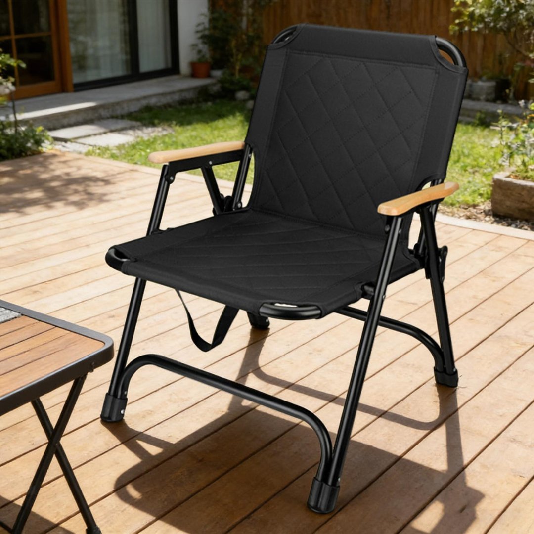 Ergonomic Folding Wide Padded Comfortable Camping Chair
