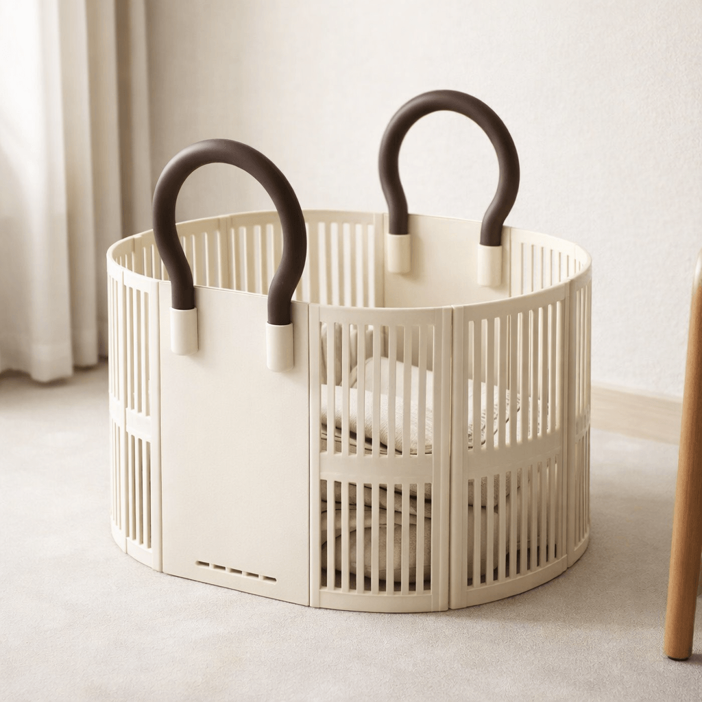 Multipurpose Large Capacity Foldable Basket with Handle