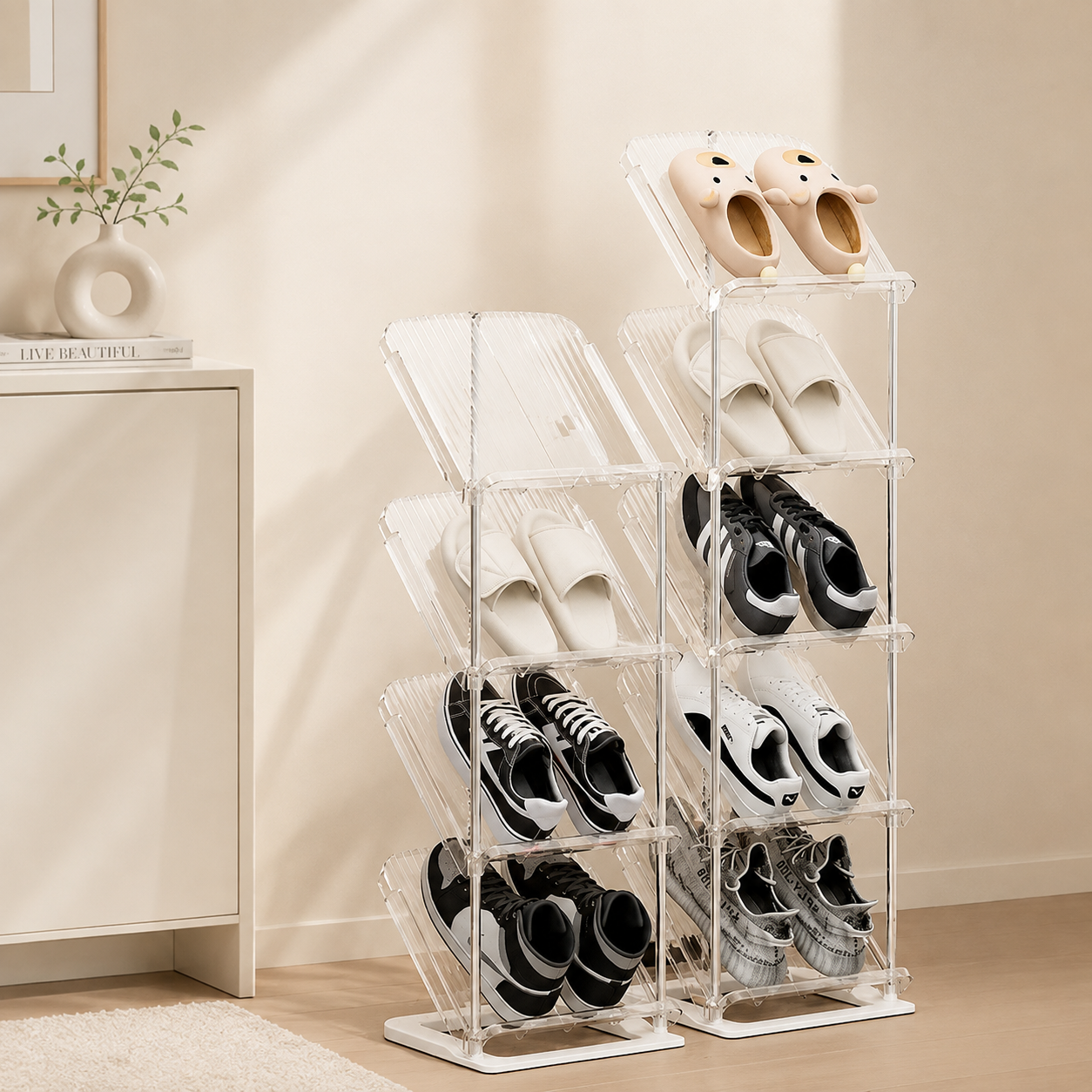 Homero Elegant Multi-Tier Outdoor Shoe and Utility Rack