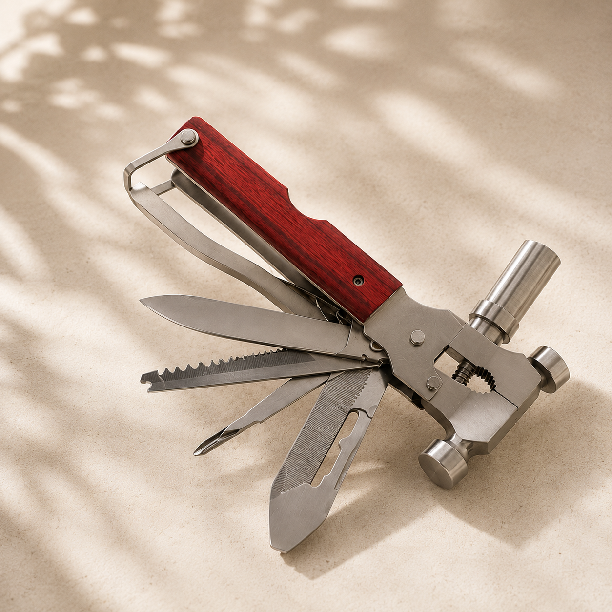 16 in 1 Multi Function Survival Hammer with Multiple Emergency Rescue Tools