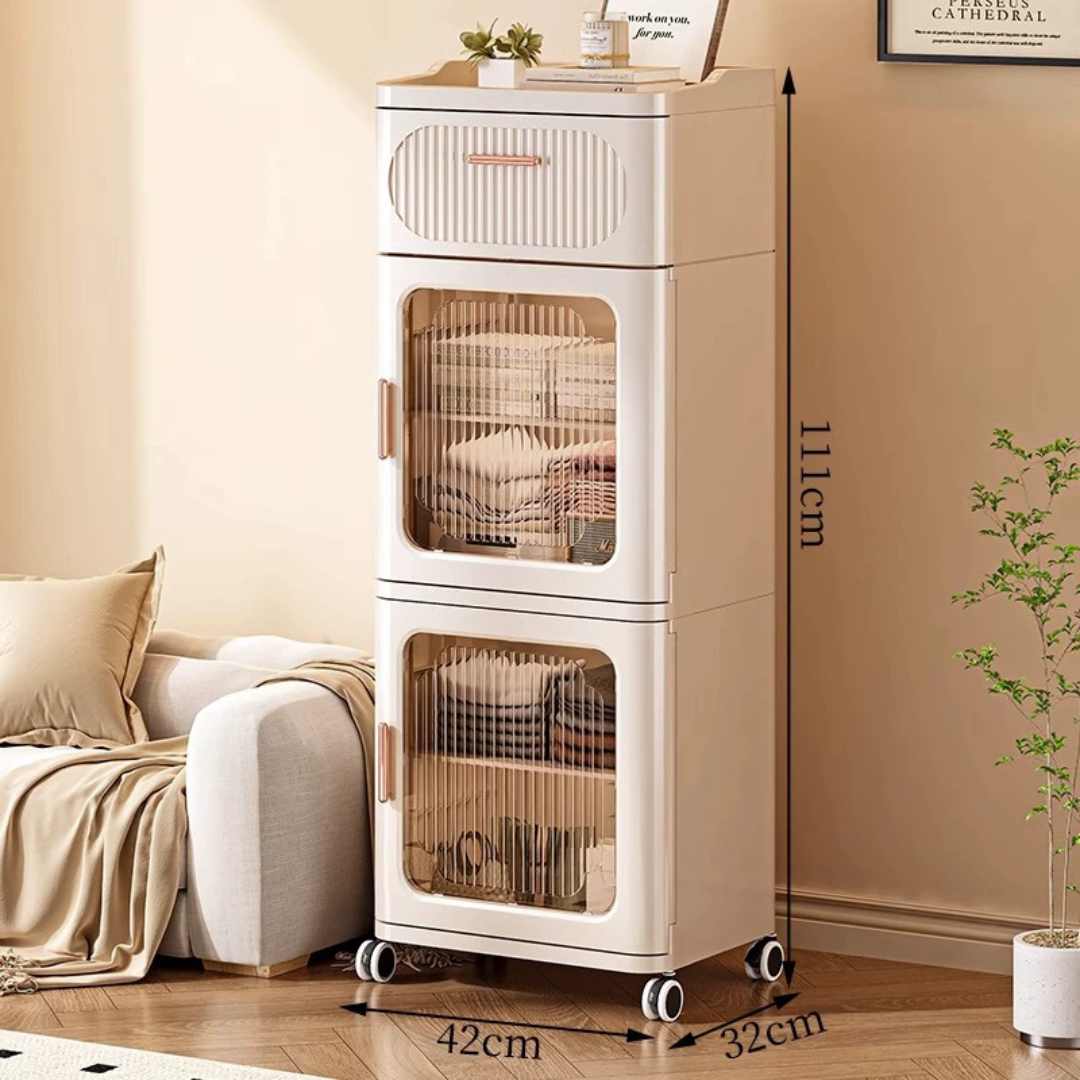 Multi Purpose Plastic Storage Drawer Cabinet with Wheels