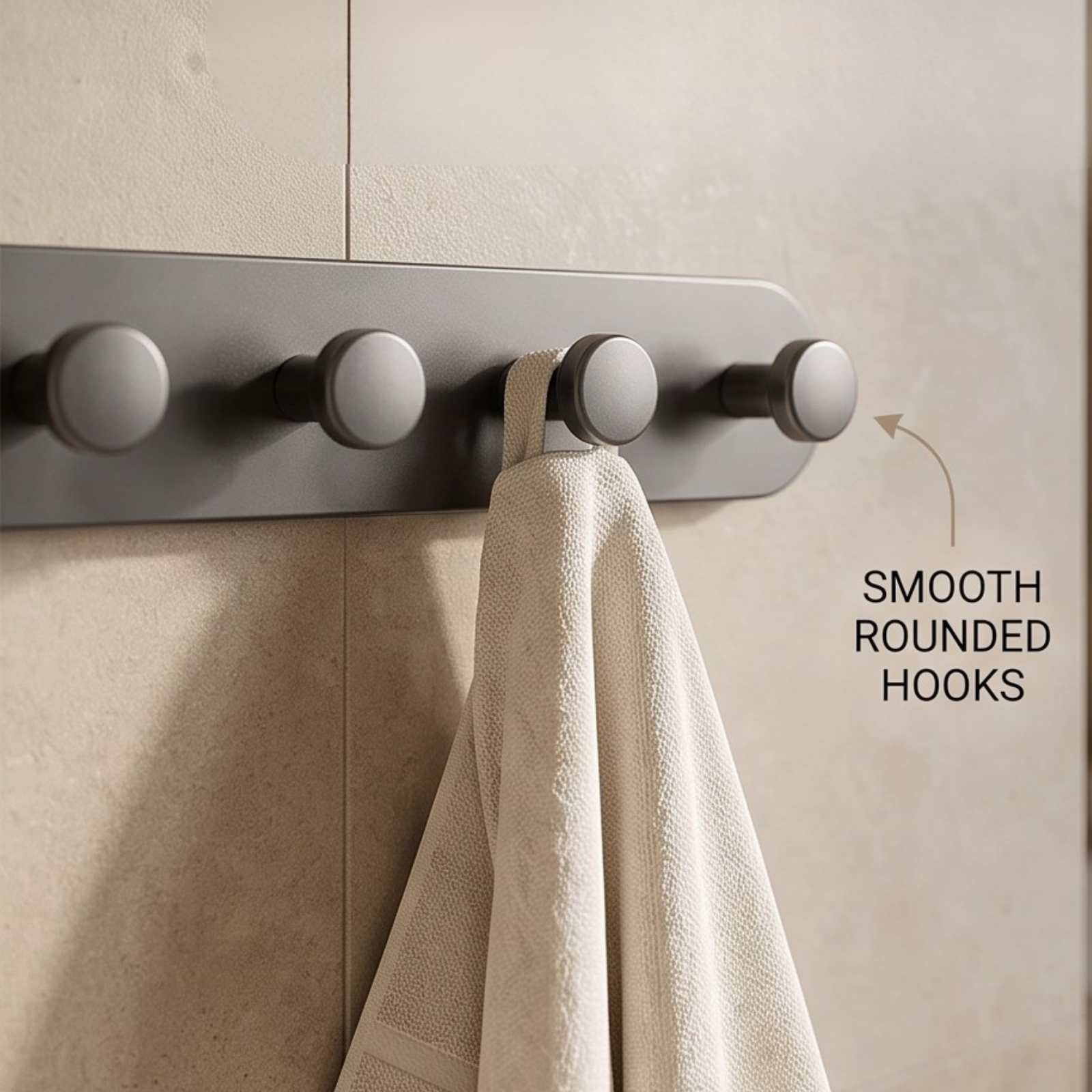 Wall Mounted Suction Cup Multi Hook Organizer