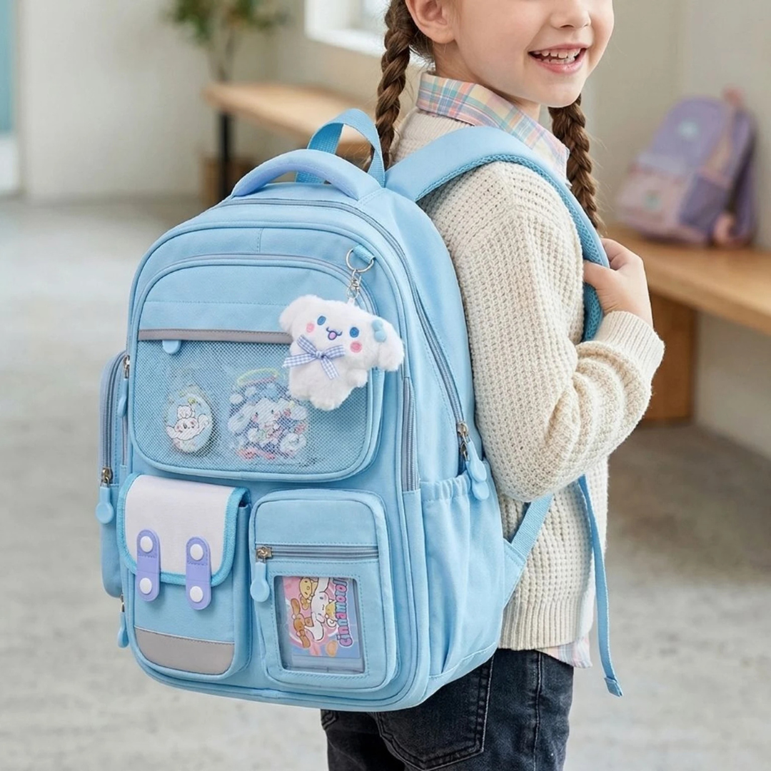 Cute School Kids Spacious Compartments Lightweight Backpack