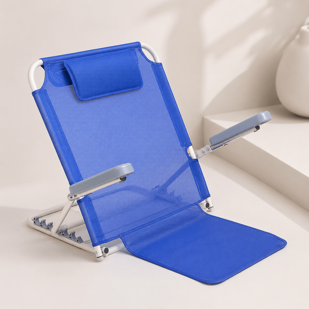 Homero Ergonomic Lumbar Support Adjustable Recliner Bed Backrest Chair with Armrest