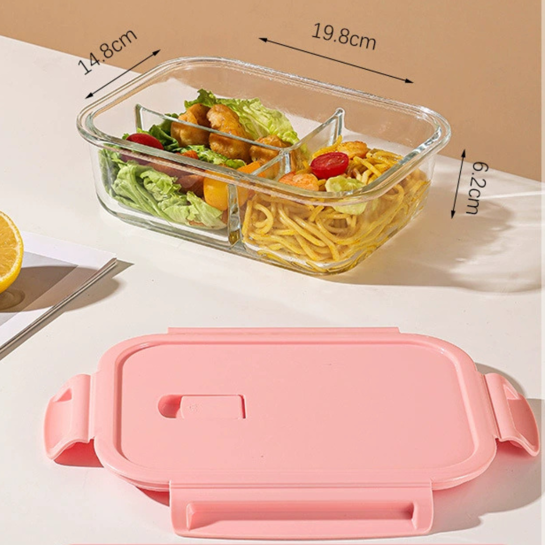 Airtight Glass Bento Smart Lock Lid Lunch Container
