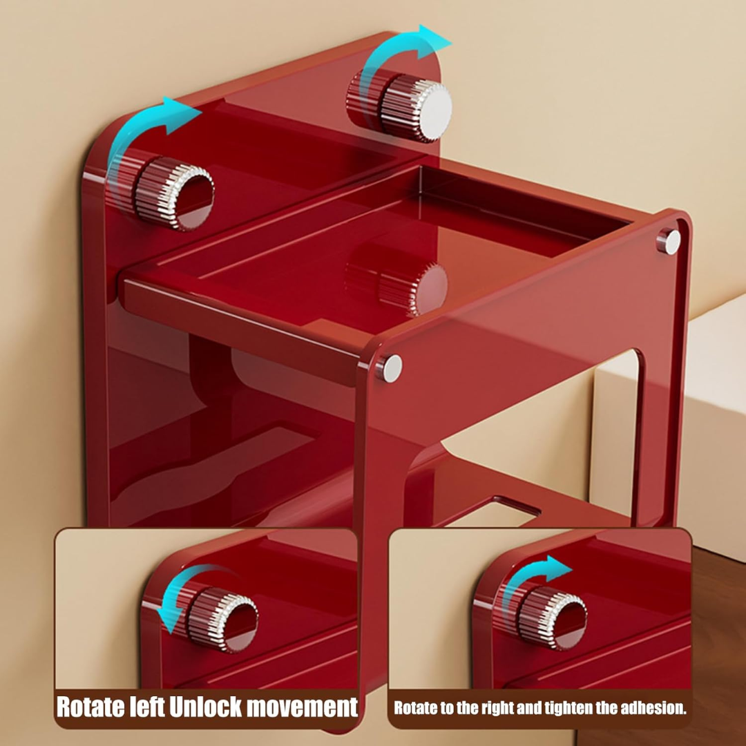 Wall Mounted Suction Cup Tissue Storage Organizer