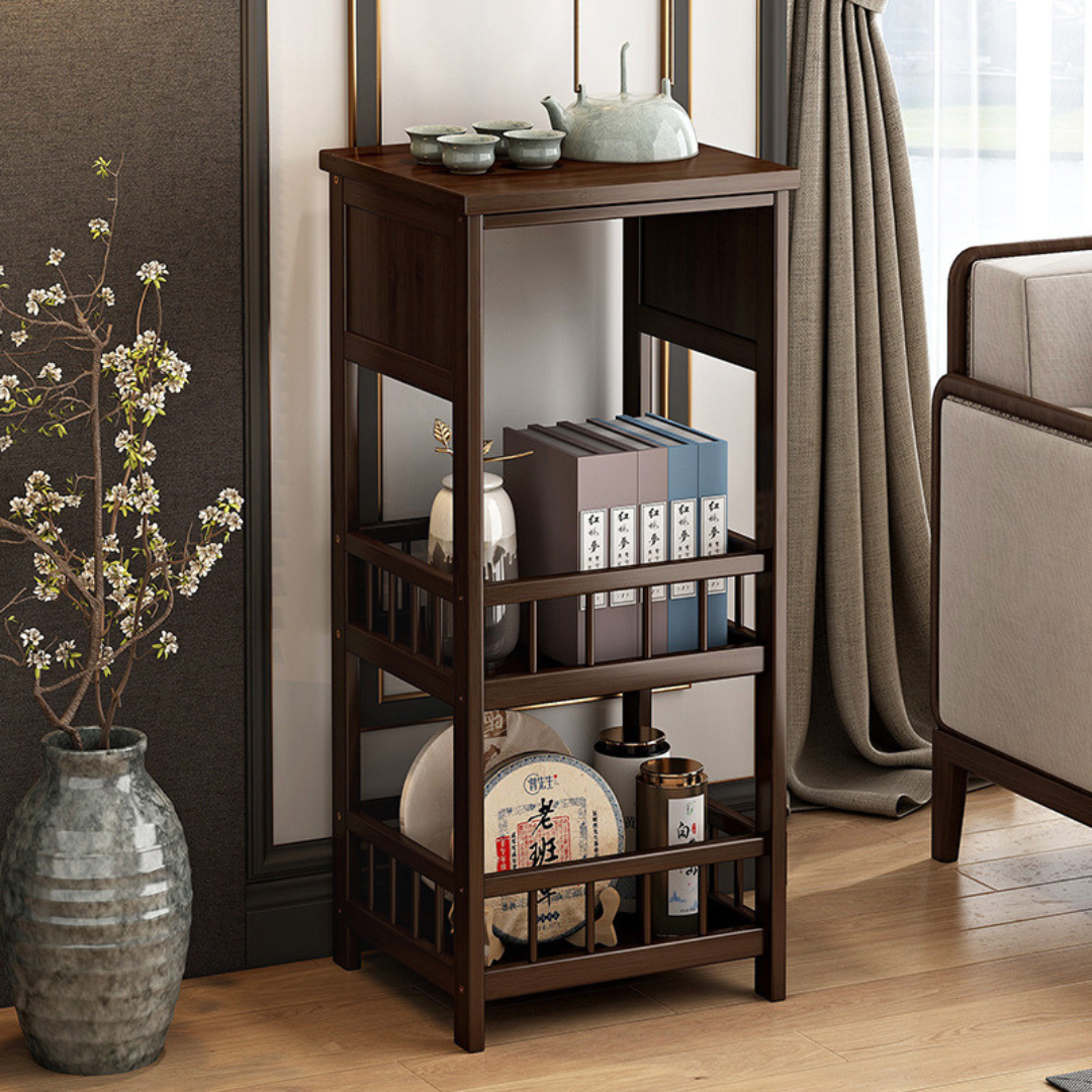 Multipurpose C Shaped Laptop Open Storage Shelf Side Table
