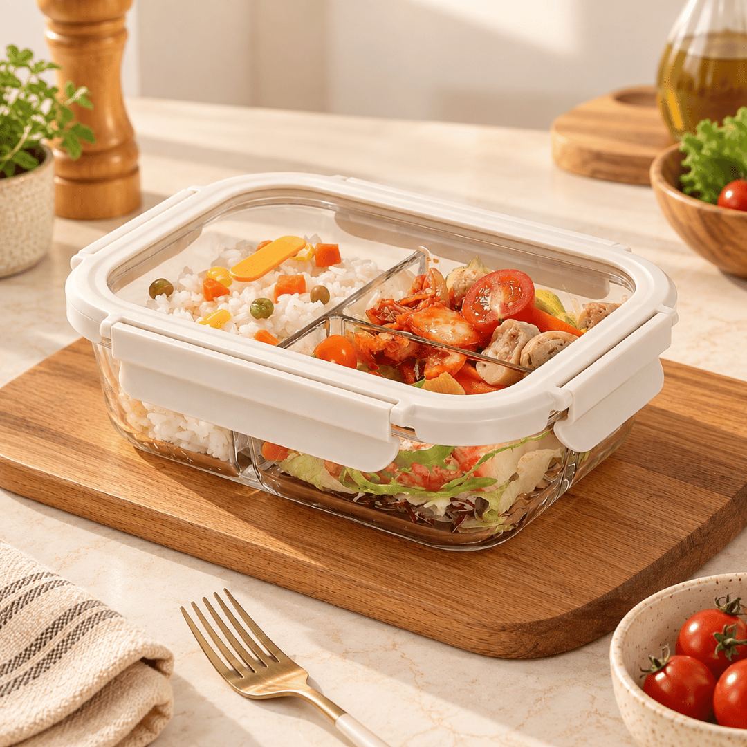 Microwave Safe Borosilicate Glass Food Storage Container