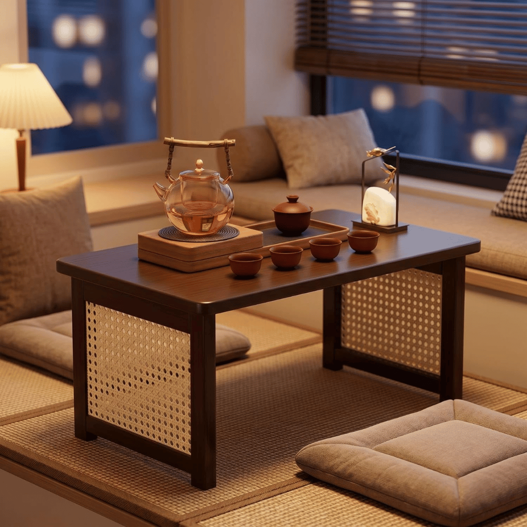 Multipurpose Compact Tatami Low Height Wooden Table