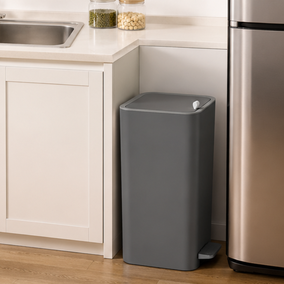 Ultra Slim Pedal Dustbin with Dual Opening Quiet Soft Close (12L)