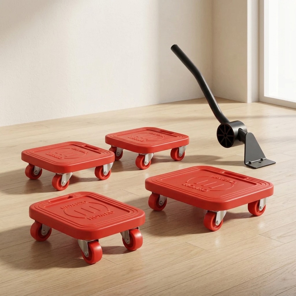 Heavy Load Furniture Shifter Kit with 360° Universal Rotating Wheels (4 Piece)