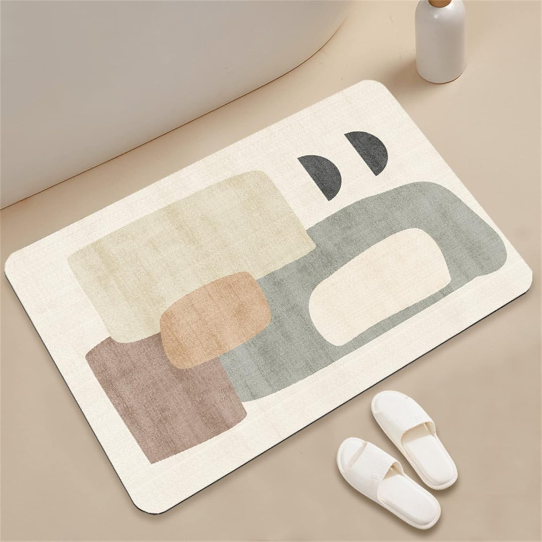 HOMERO Quick Dry Diatom Bath Mat with Anti-Slip Backing – 50x80 cm
