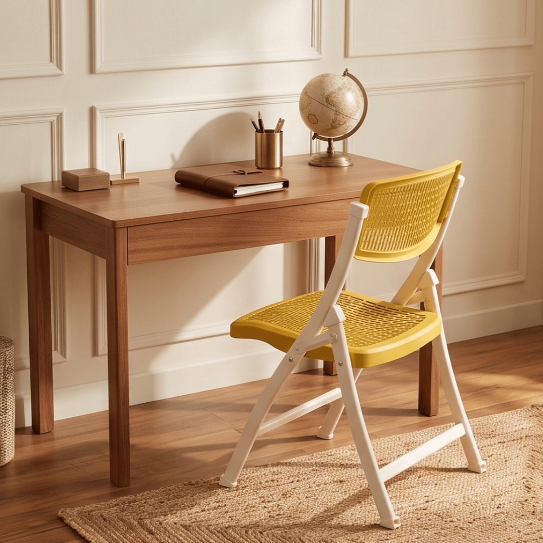 Ergonomic PP Plastic Folding Chair with Breathable Mesh