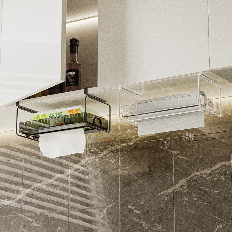 Punch-Free Cabinet Mounted Tissue Box for Kitchen & Bathroom