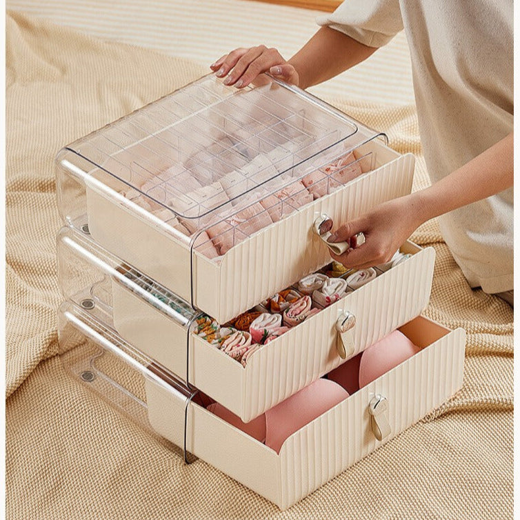 3 Layer Grided Drawer Cabinet for Undergarments and Socks
