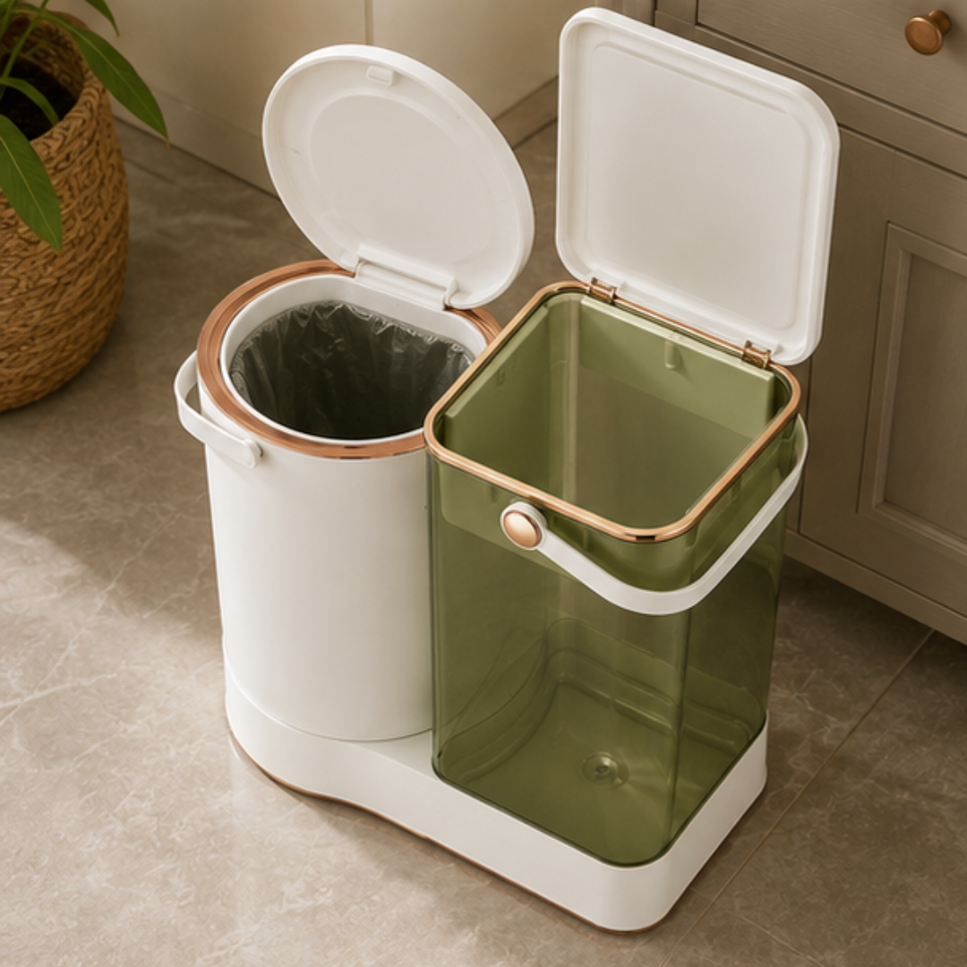 Premium Tea Waste Separator With Dual Bin & Detachable Filter