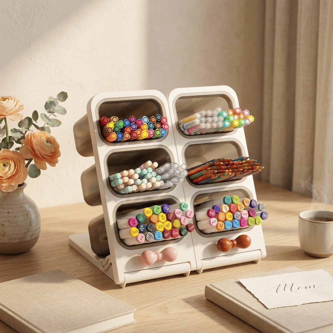 Homero Multi-Layer Oblique Storage Box with 3 and 6 Grids – 23 cm Height