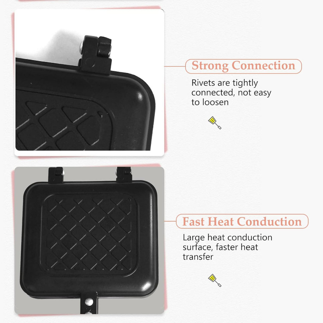 HOMERO Non-Stick Toasted Sandwich Maker Pan with Comfortable Non-Slip Handle