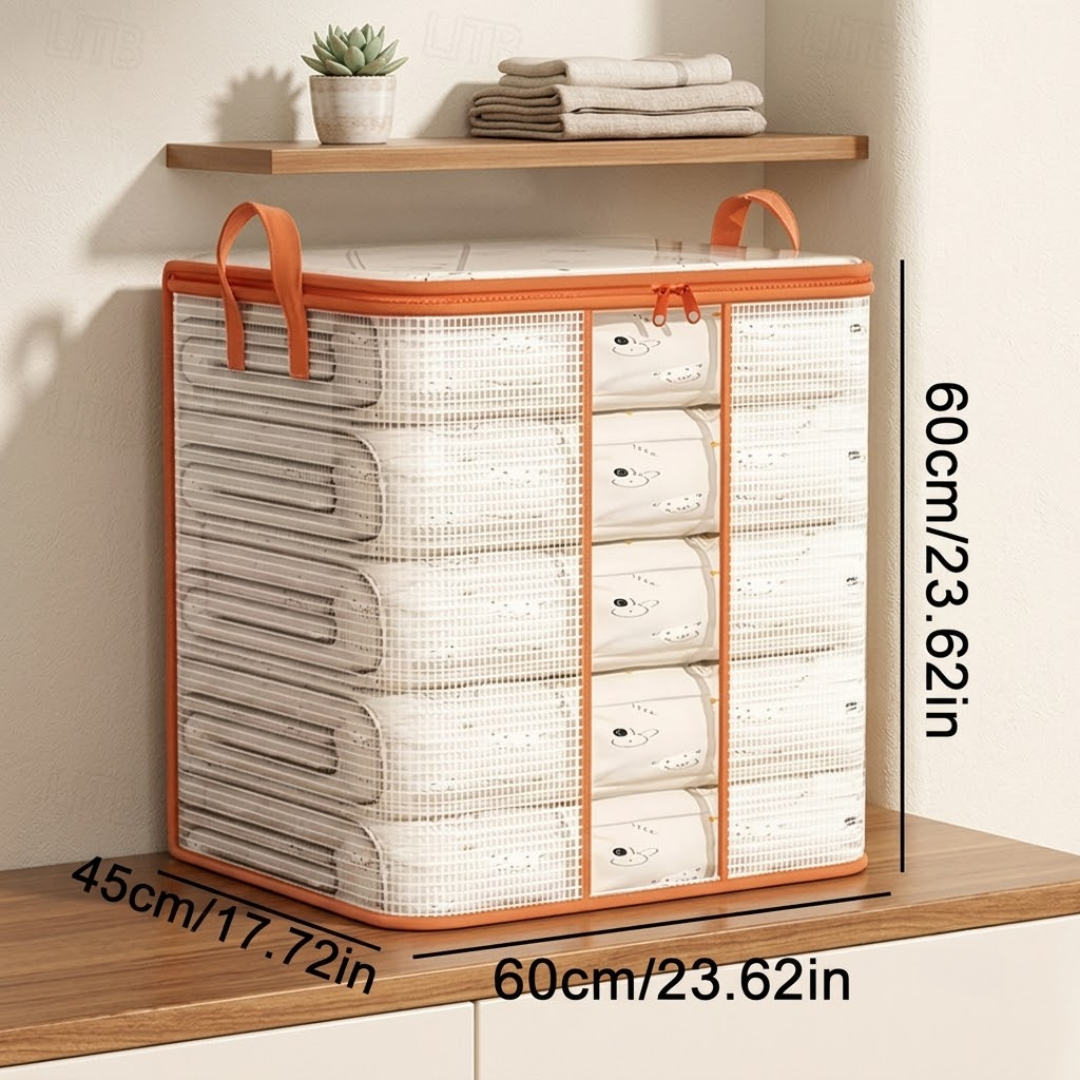 Multi-Use Transparent PVC Storage Bag with Zipper