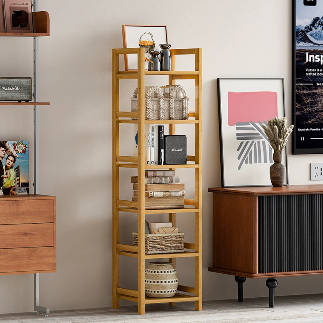 Multi-Layer Space Saving Wooden Storage Shelf