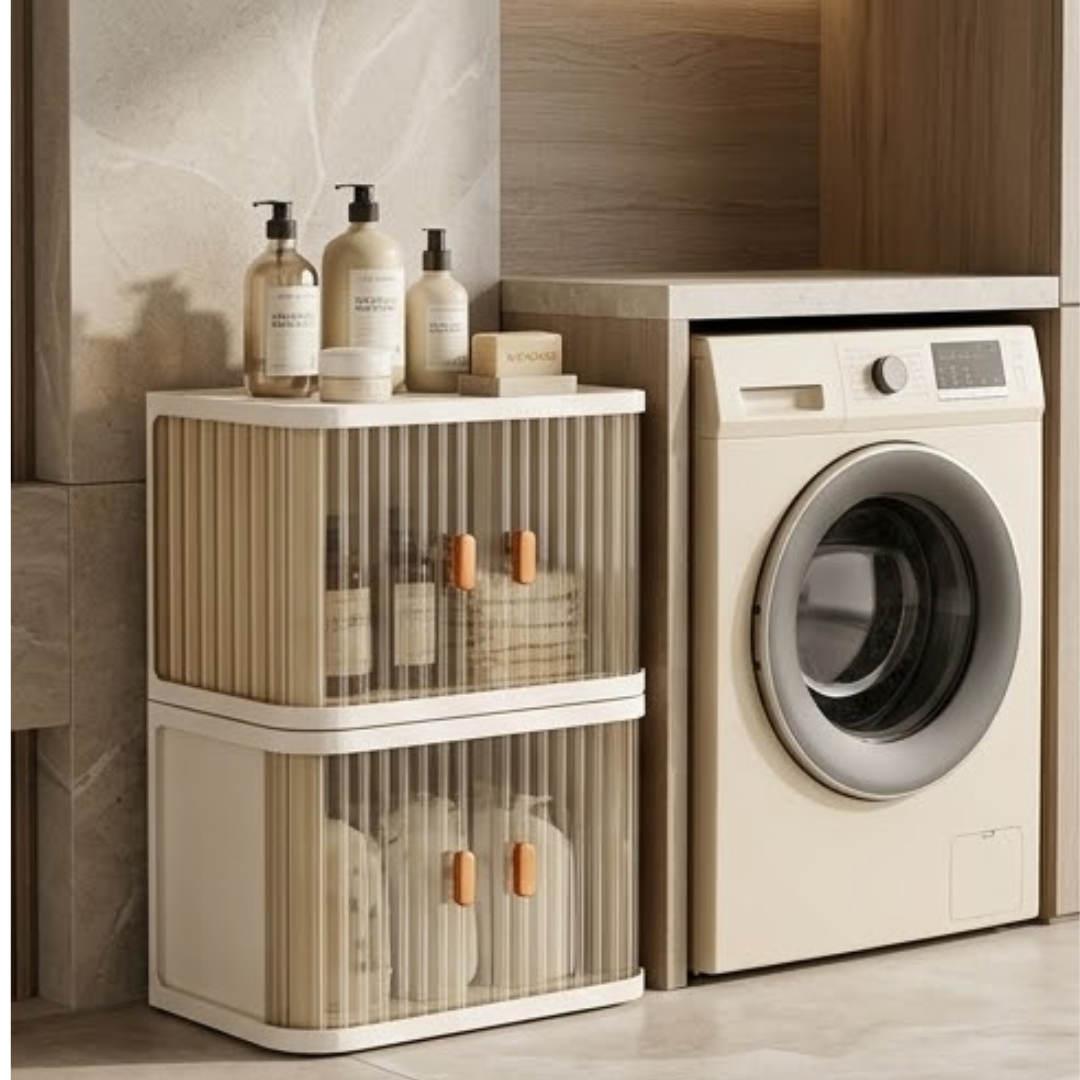 Multipurpose Foldable Storage Organizer with Lid and Four Wheels