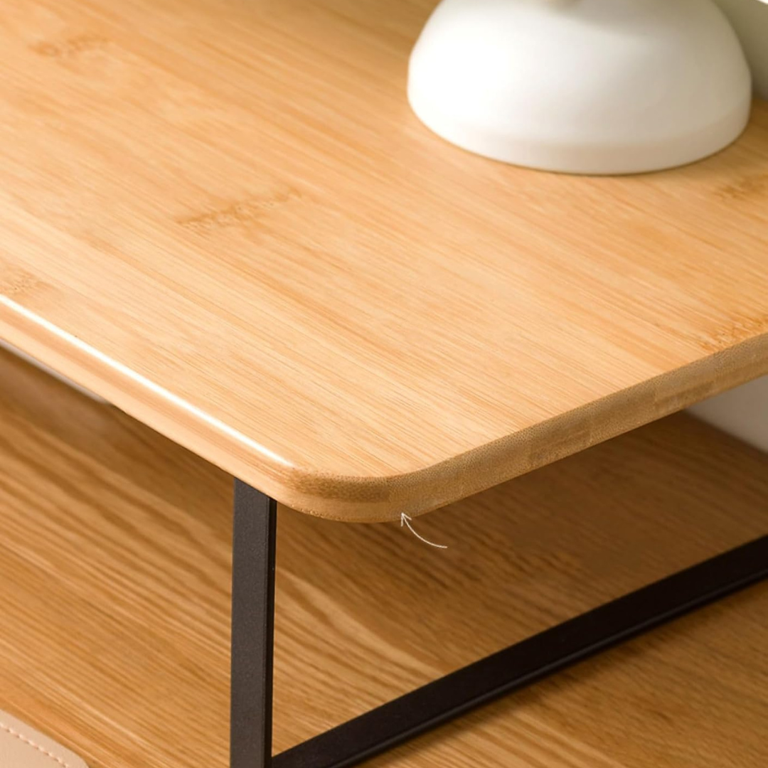 Multi Functional Wooden Monitor Riser Stand and Desk Organizer