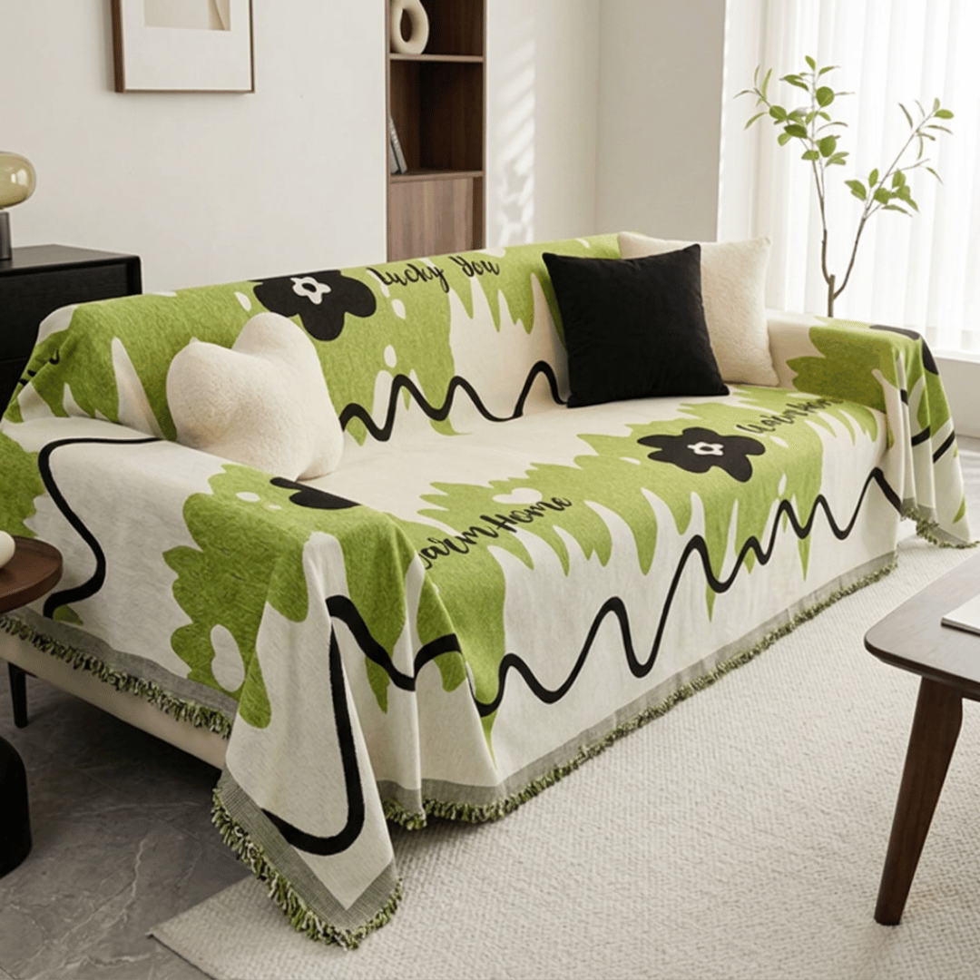 Luxury Reversible Rich Texture Wrinkle Resistant Chenille Fabric Throw Sofa Cover