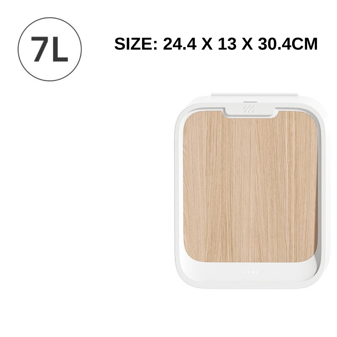 Touch-Free Wall-Mounted Trash Bin with Smart Sensor Lid