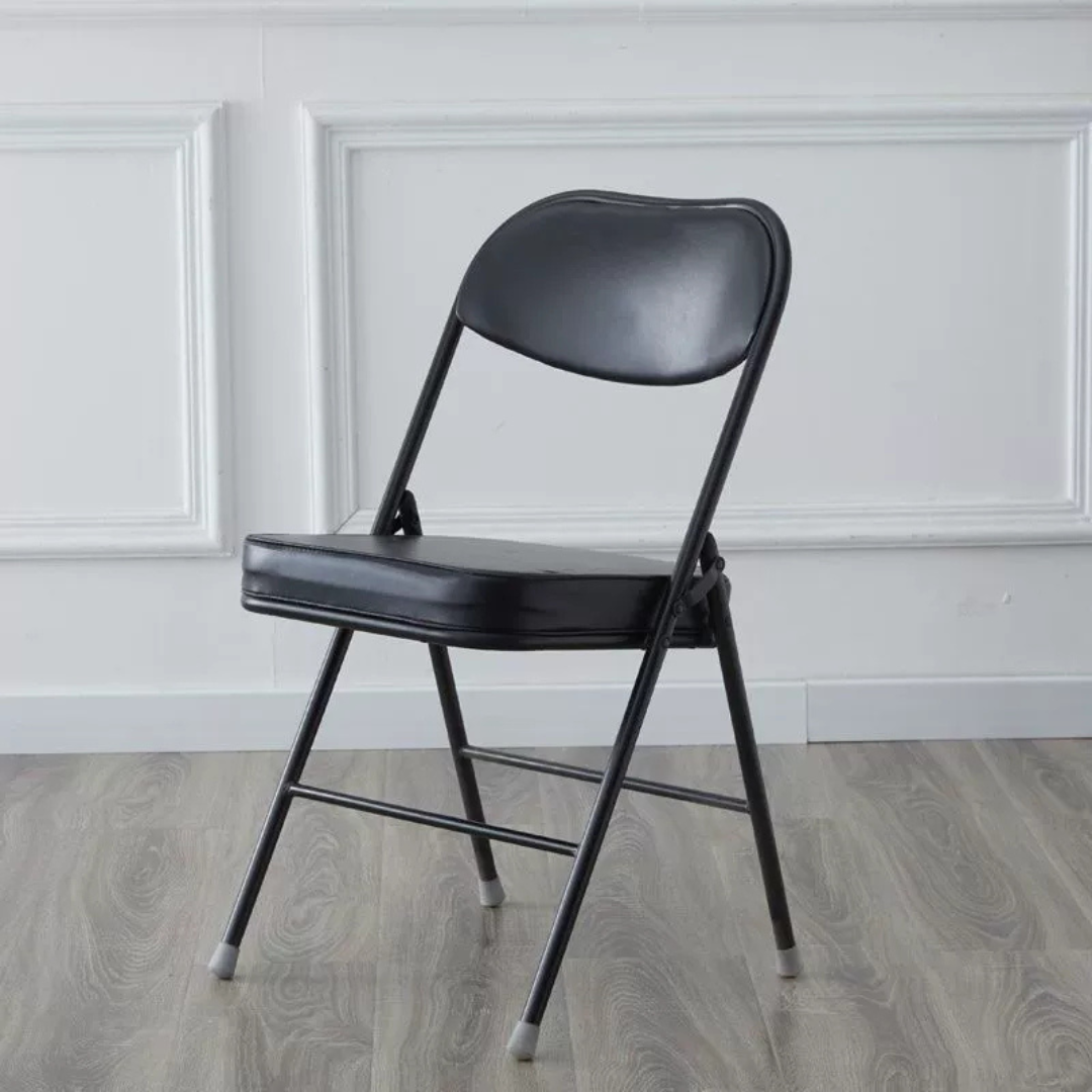 HOMERO Premium Heavy-Duty Metal Folding Padded Seat Backrest Chair