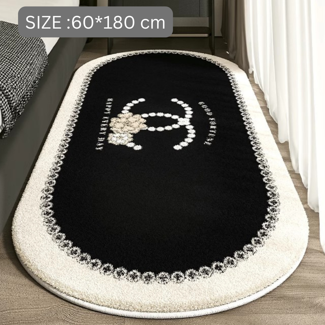 Homero Ultra Soft Cashmere Touch Bedroom Mat Non Slip Surface 60x180CM