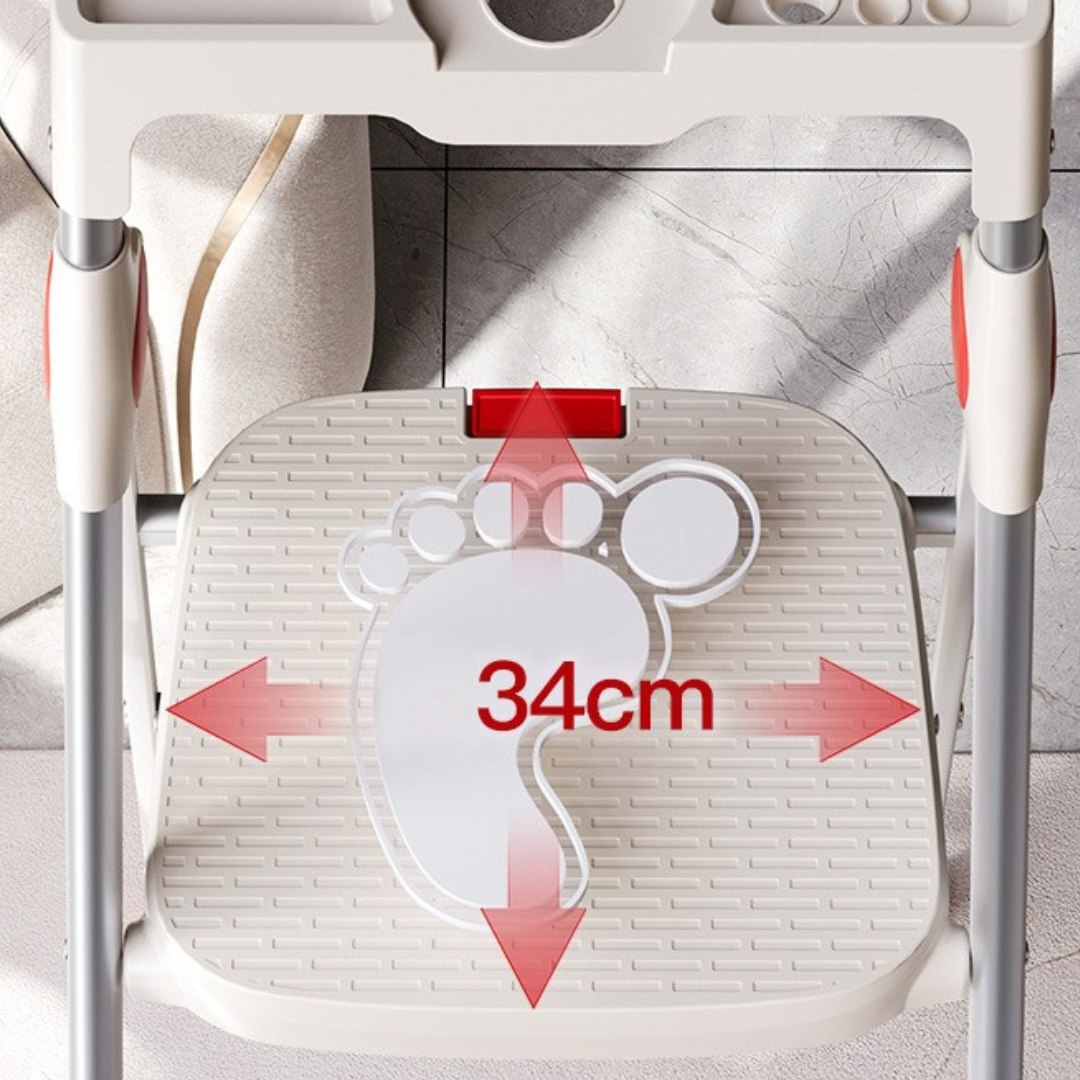 HOMERO Premium Foldable Aluminum Lightweight Anti-Slip Design 4-Step Model Ladder